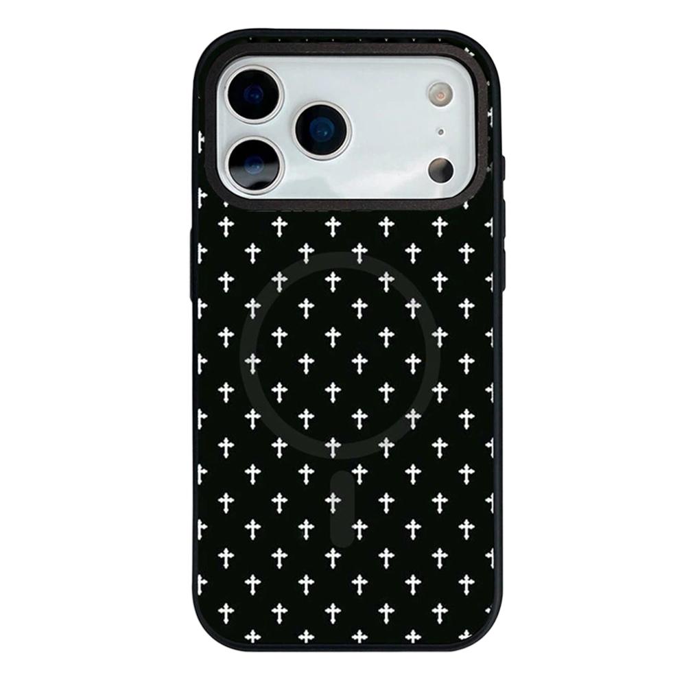 Compatible with iPhone 18 Pro Max & 17 Pro Max Star Cross Detachable Dual Magnetic PC Dual-Layer TPU Phone Case - Cross