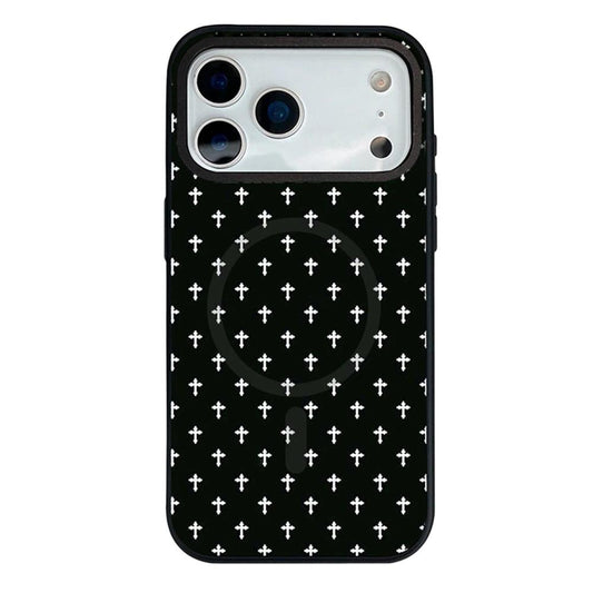 Compatible with iPhone 18 Pro Max & 17 Pro Max Star Cross Detachable Dual Magnetic PC Dual-Layer TPU Phone Case - Cross