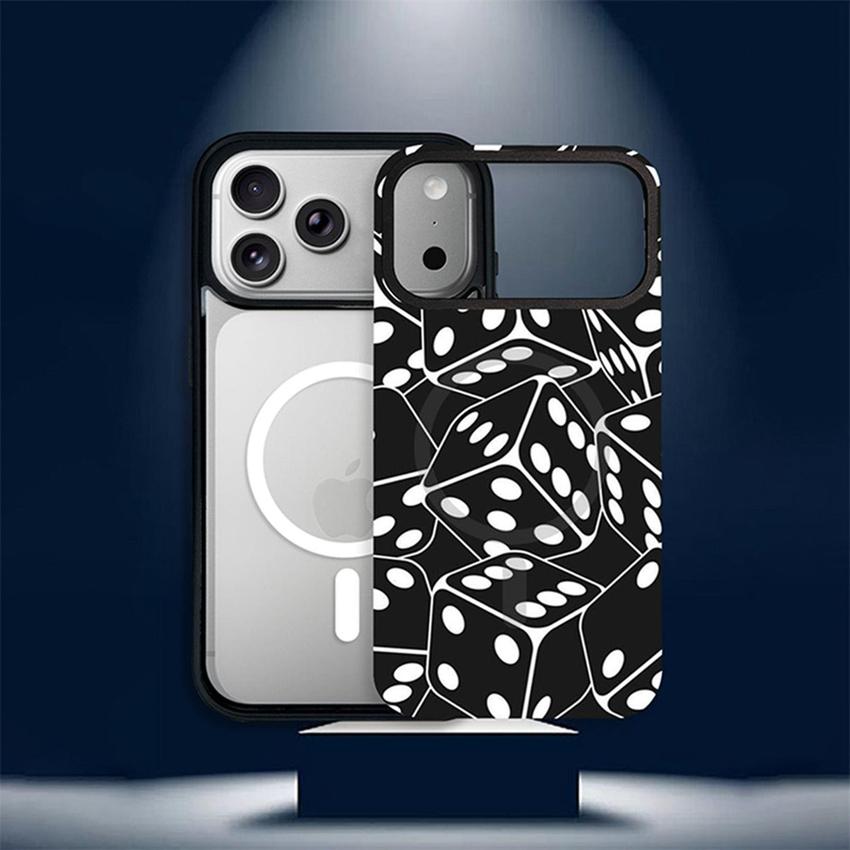 Compatible with iPhone 18 Pro Max & 17 Pro Max Star Cross Detachable Dual Magnetic PC Dual-Layer TPU Phone Case - Dice