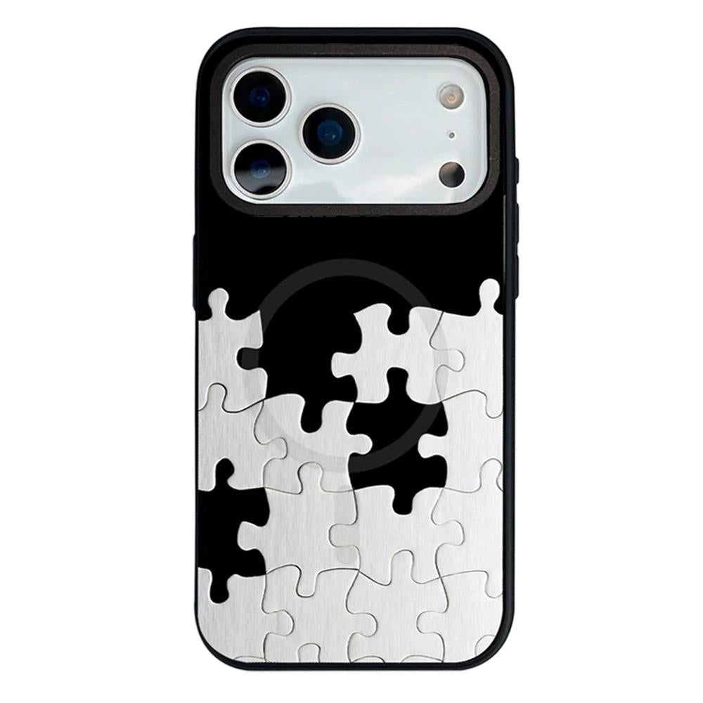 Compatible with iPhone 18 Pro & 17 Pro Star Cross Detachable Dual Magnetic PC Dual-Layer TPU Phone Case - Puzzles