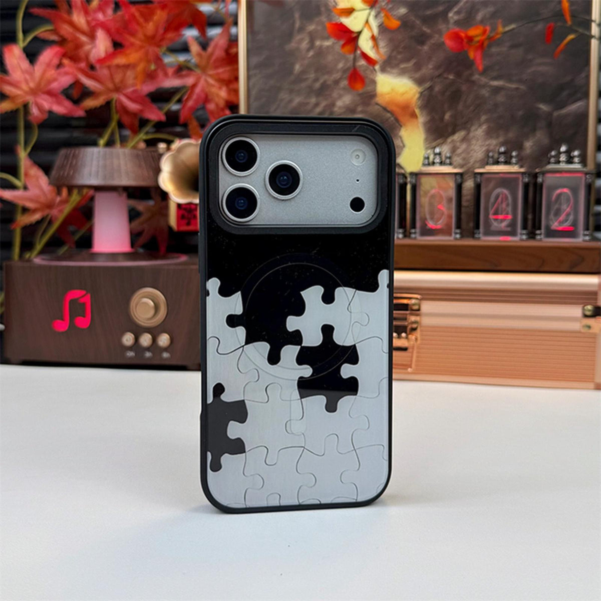 Compatible with iPhone 18 Pro & 17 Pro Star Cross Detachable Dual Magnetic PC Dual-Layer TPU Phone Case - Puzzles