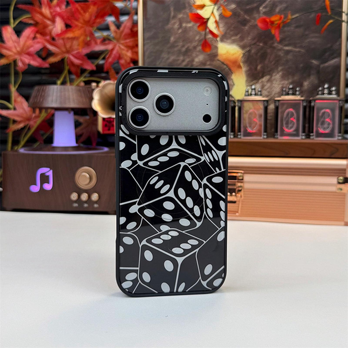 Compatible with iPhone 18 Pro & 17 Pro Star Cross Detachable Dual Magnetic PC Dual-Layer TPU Phone Case - Dice