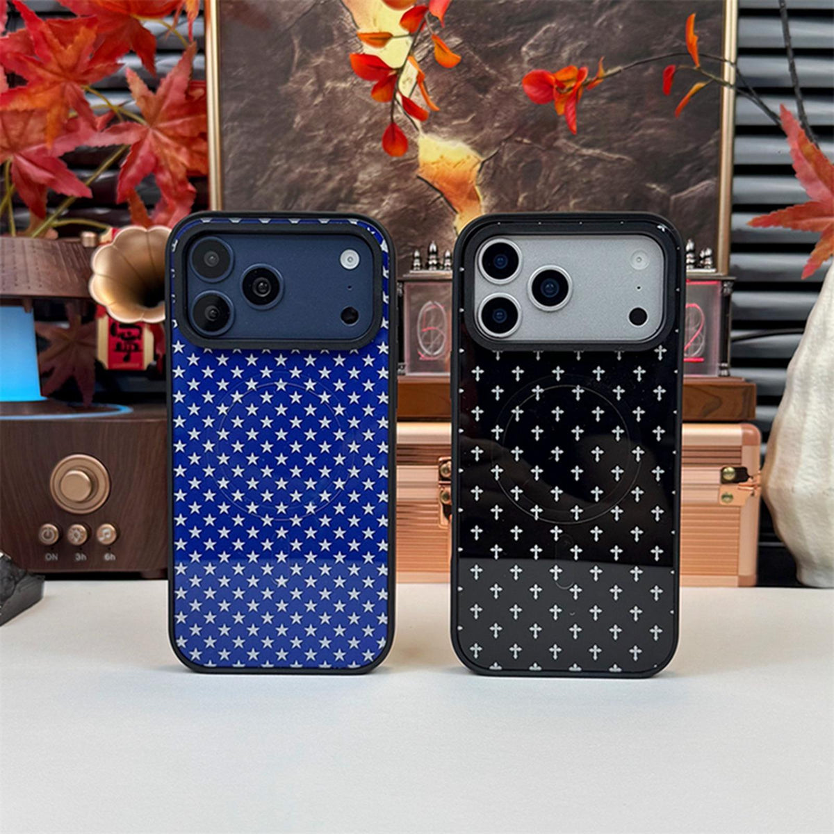 Compatible with iPhone 18 Pro Max & 17 Pro Max Star Cross Detachable Dual Magnetic PC Dual-Layer TPU Phone Case - Dice