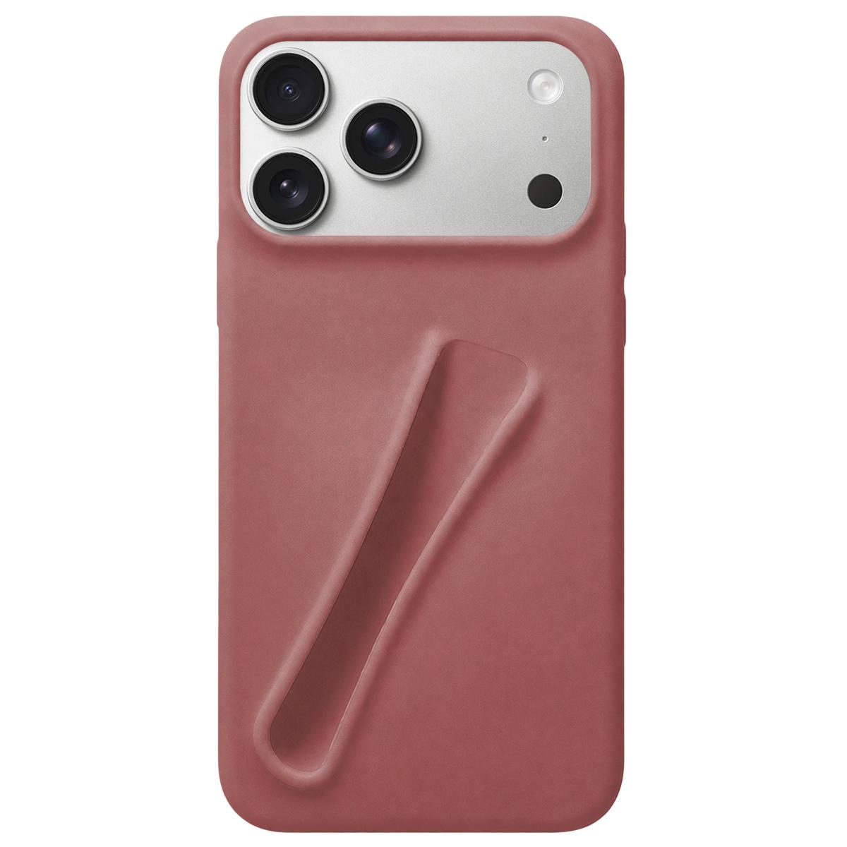 Compatible with iPhone 18 Pro Max & 17 Pro Max Lipstick Silicone 3D Phone Case - Pig Liver Red