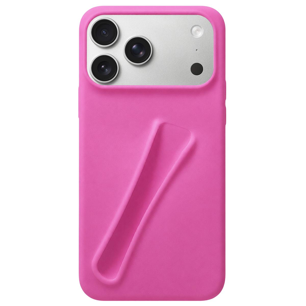 Compatible with iPhone 18 Pro & 17 Pro Lipstick Silicone 3D Phone Case - Pink