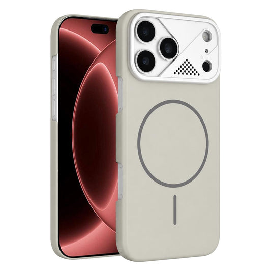 Compatible with iPhone 18 Pro Max Ultra-thin Gold Armor PC Magnetic Phone Case - Peak