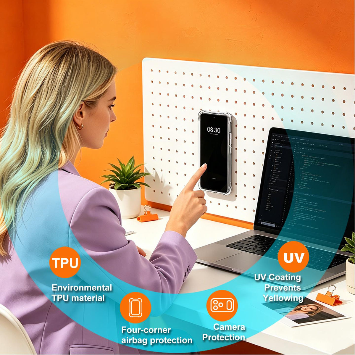 Compatible with iPhone 18 Pro Max imak Shockproof Airbag TPU Phone Case - Transparent