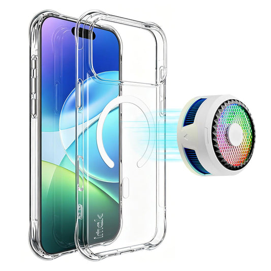 Compatible with iPhone 18 Pro Max imak Magnetic Shockproof Airbag TPU Phone Case - Transparent
