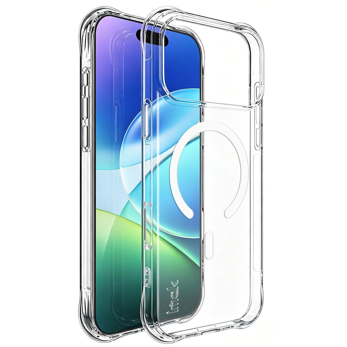 Compatible with iPhone 18 Pro Max imak Magnetic Shockproof Airbag TPU Phone Case - Transparent