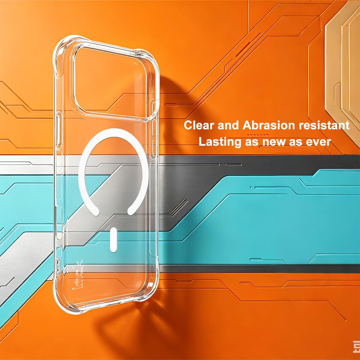 Compatible with iPhone 18 Pro Max imak Magnetic Shockproof Airbag TPU Phone Case - Transparent
