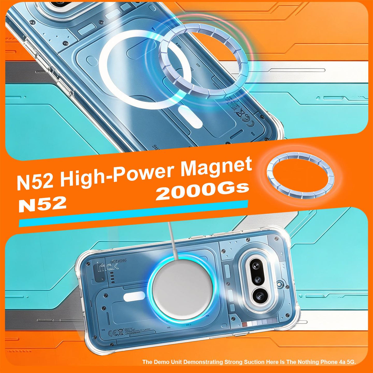 Compatible with iPhone 18 Pro Max imak Magnetic Shockproof Airbag TPU Phone Case - Transparent