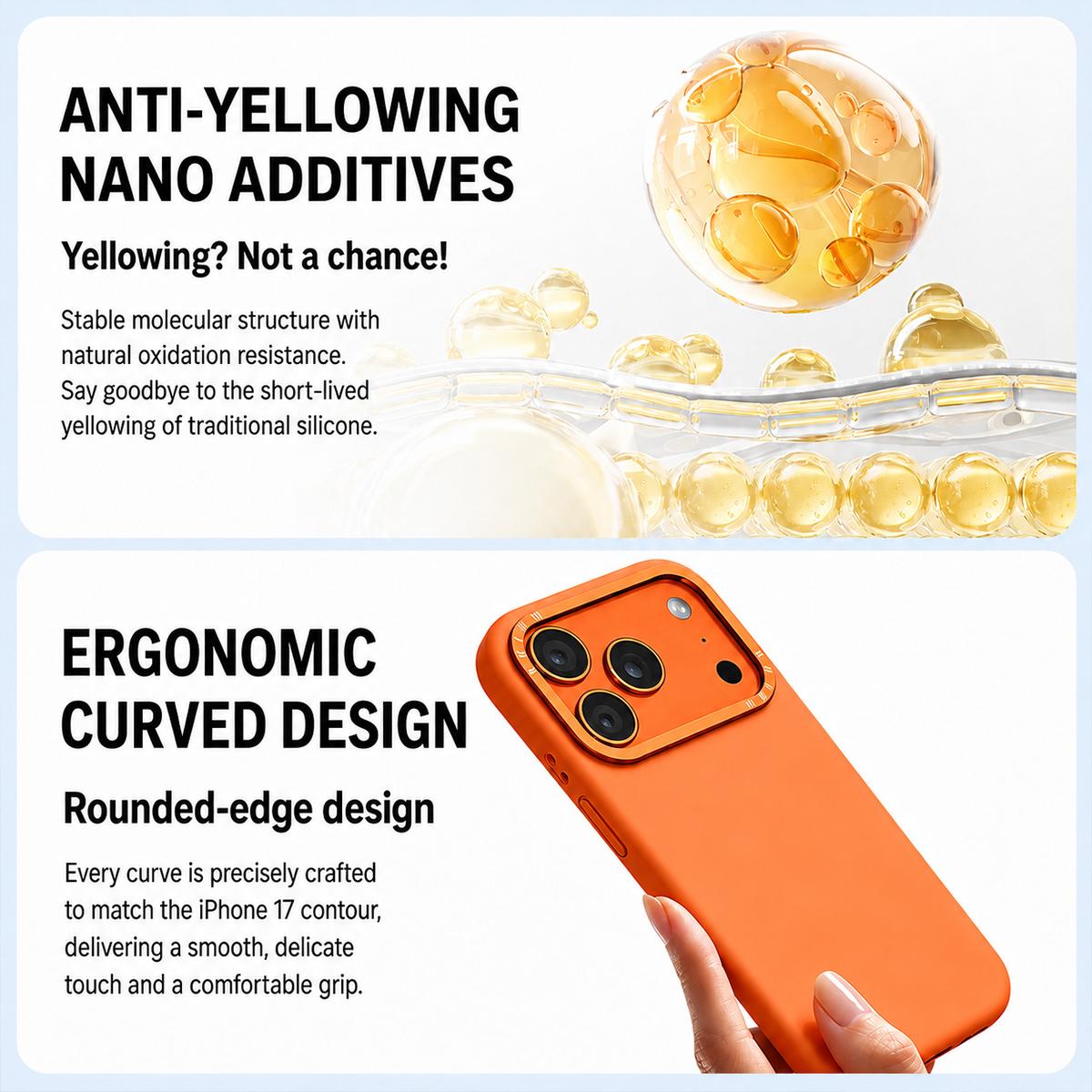 Compatible with iPhone 18 Pro Max Liquid Silicone Frame Dual-Layer Clear Acrylic Back Panel Phone Case - Grey