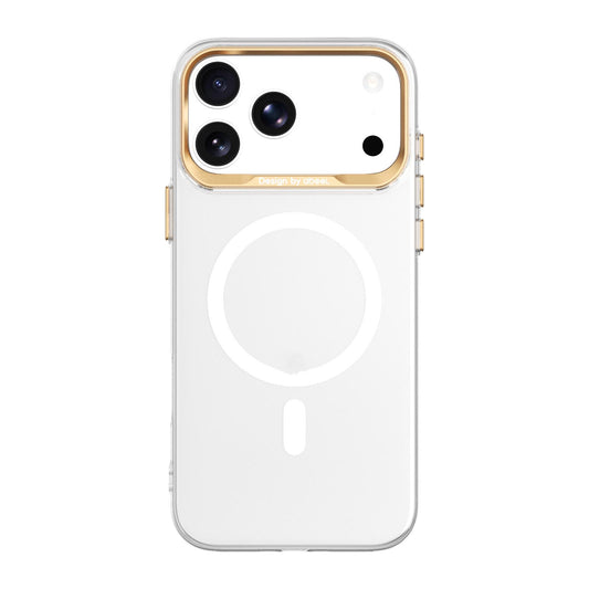 Compatible with iPhone 18 Pro Max ABEEL Transparent Magnetic Hardened PC Phone Case - White