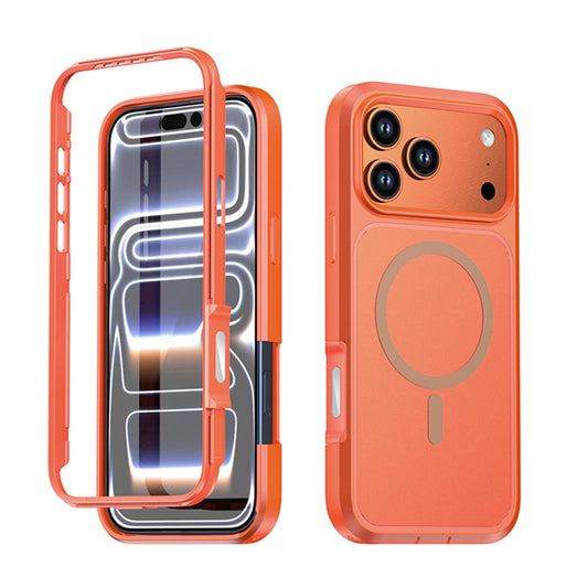Compatible with iPhone 18 Pro Max Silicone Magnetic Anti-drop Protective Phone Case - Orange