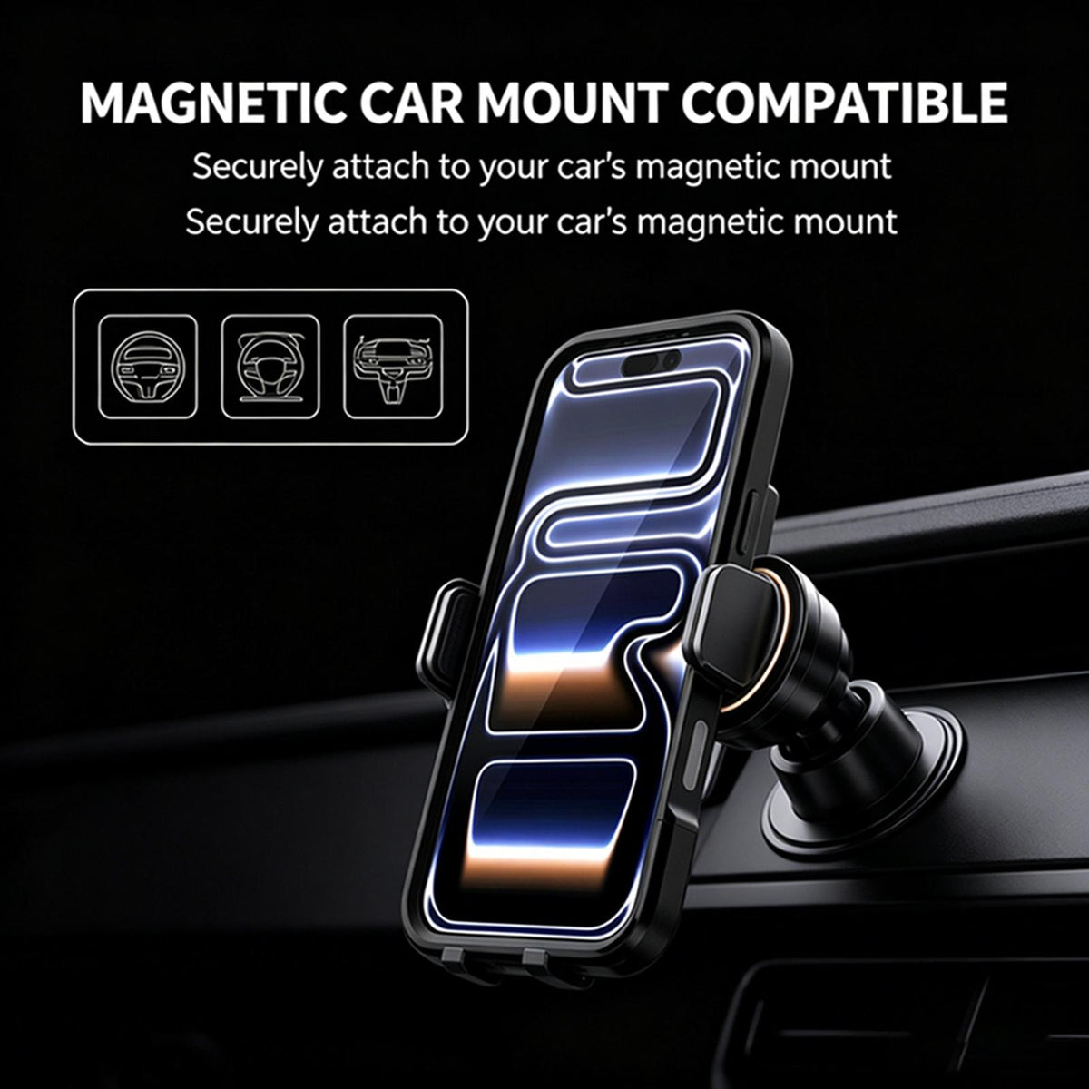 Compatible with iPhone 18 Pro Max Silicone Magnetic Anti-drop Protective Phone Case - Black + Black