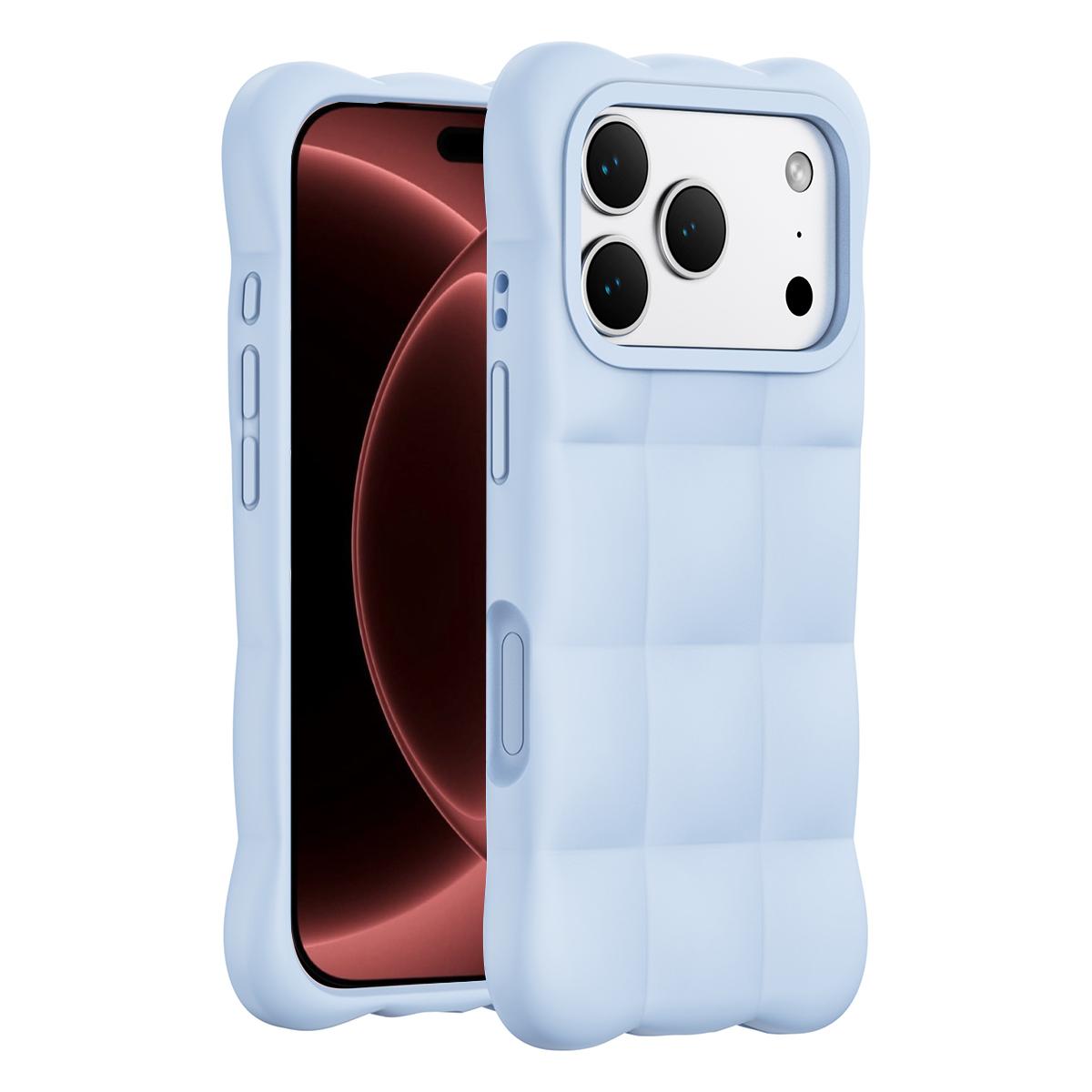 Compatible with iPhone 18 Pro Max Cloud Liquid Silicone Phone Case - Blue
