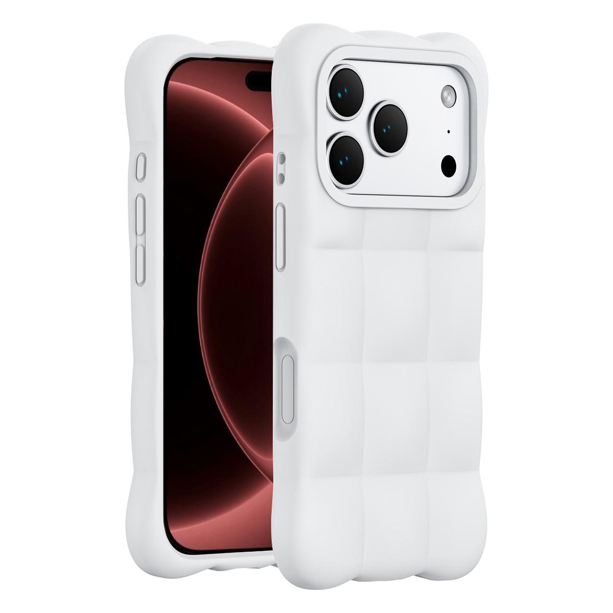 Compatible with iPhone 18 Pro Max Cloud Liquid Silicone Phone Case - White