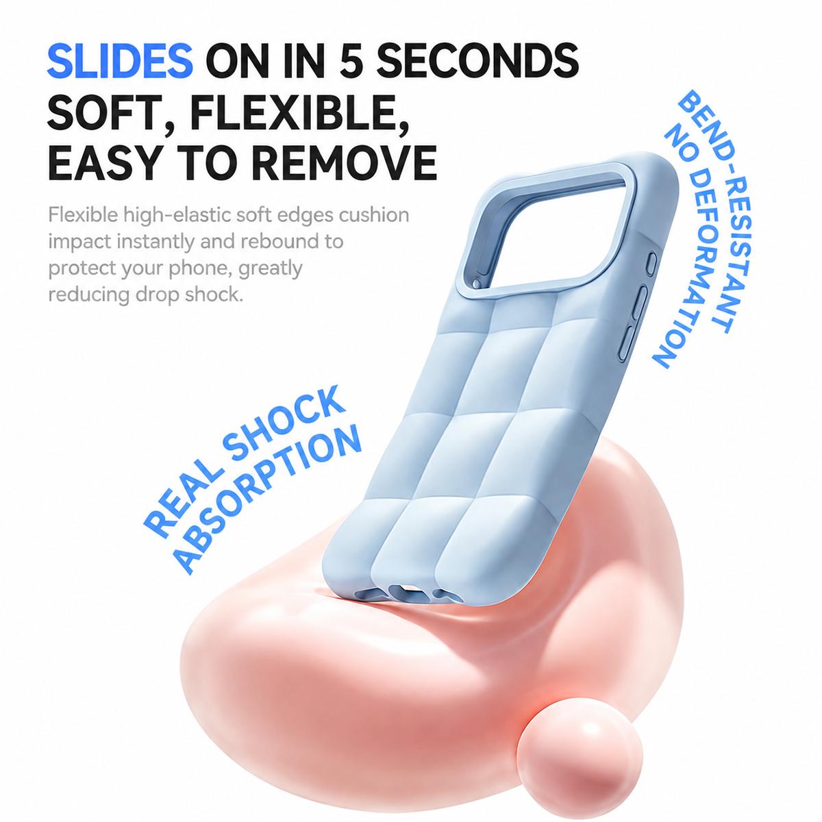 Compatible with iPhone 18 Pro Max Cloud Liquid Silicone Phone Case - White