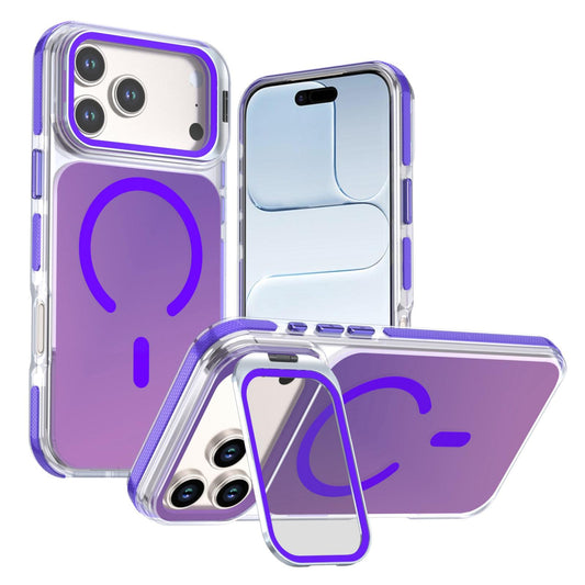 Compatible with iPhone 18 Pro Max Chameleon Gen2 Lens Cover Kickstand Magnetic Phone Case - Purple