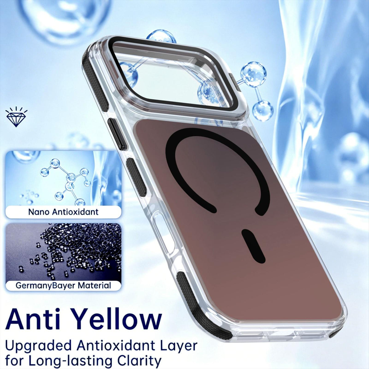 Compatible with iPhone 18 Pro Chameleon Gen2 Lens Cover Kickstand Magnetic Phone Case - Black