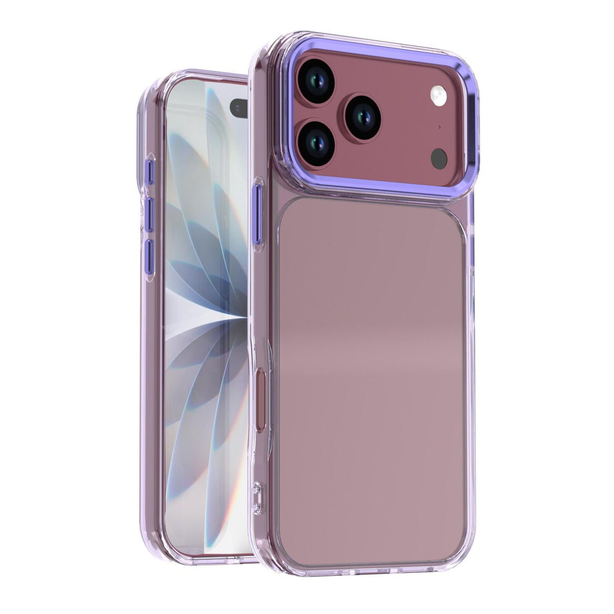Compatible with iPhone 18 Pro Max Shine High Transparency Acrylic Phone Case - Purple