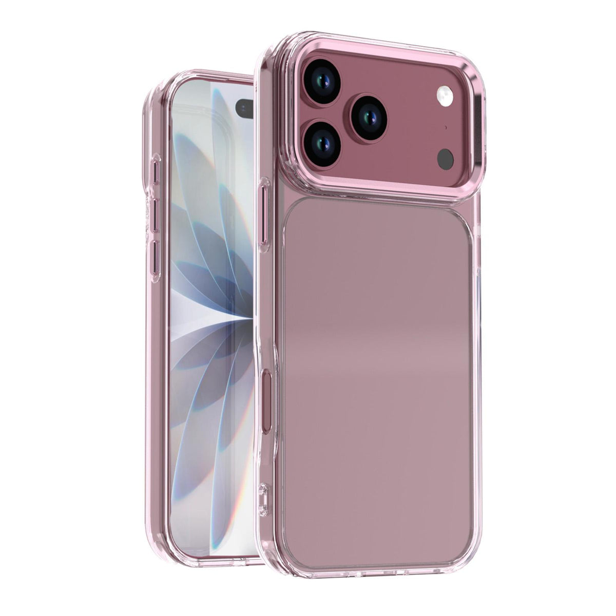 Compatible with iPhone 18 Pro Max Shine High Transparency Acrylic Phone Case - Pink