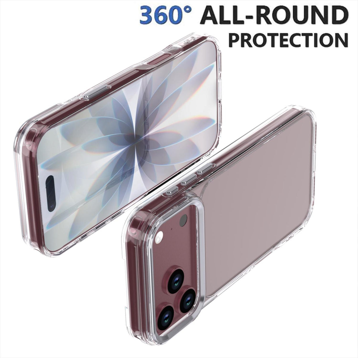 Compatible with iPhone 18 Pro Shine High Transparency Acrylic Phone Case - White