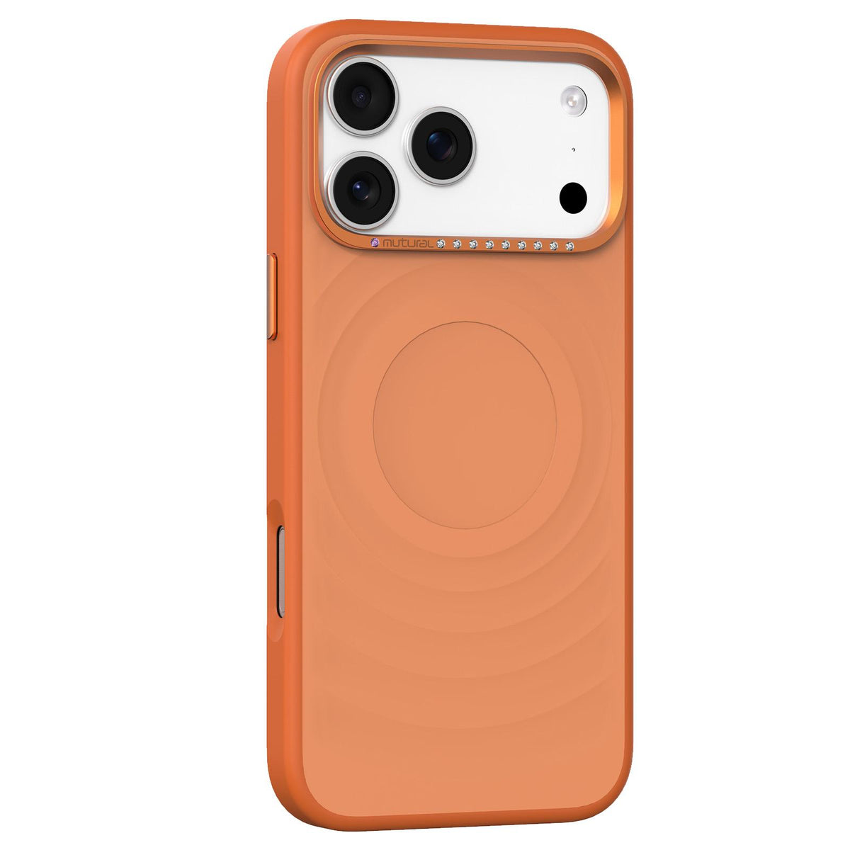 Compatible with iPhone 18 Pro Mutural Ripple Series Magnetic PC TPU Dual-Layer Phone Case - Orange