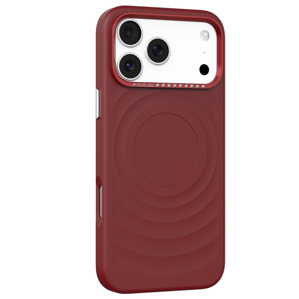 Compatible with iPhone 18 Pro Mutural Ripple Series Magnetic PC TPU Dual-Layer Phone Case - Red