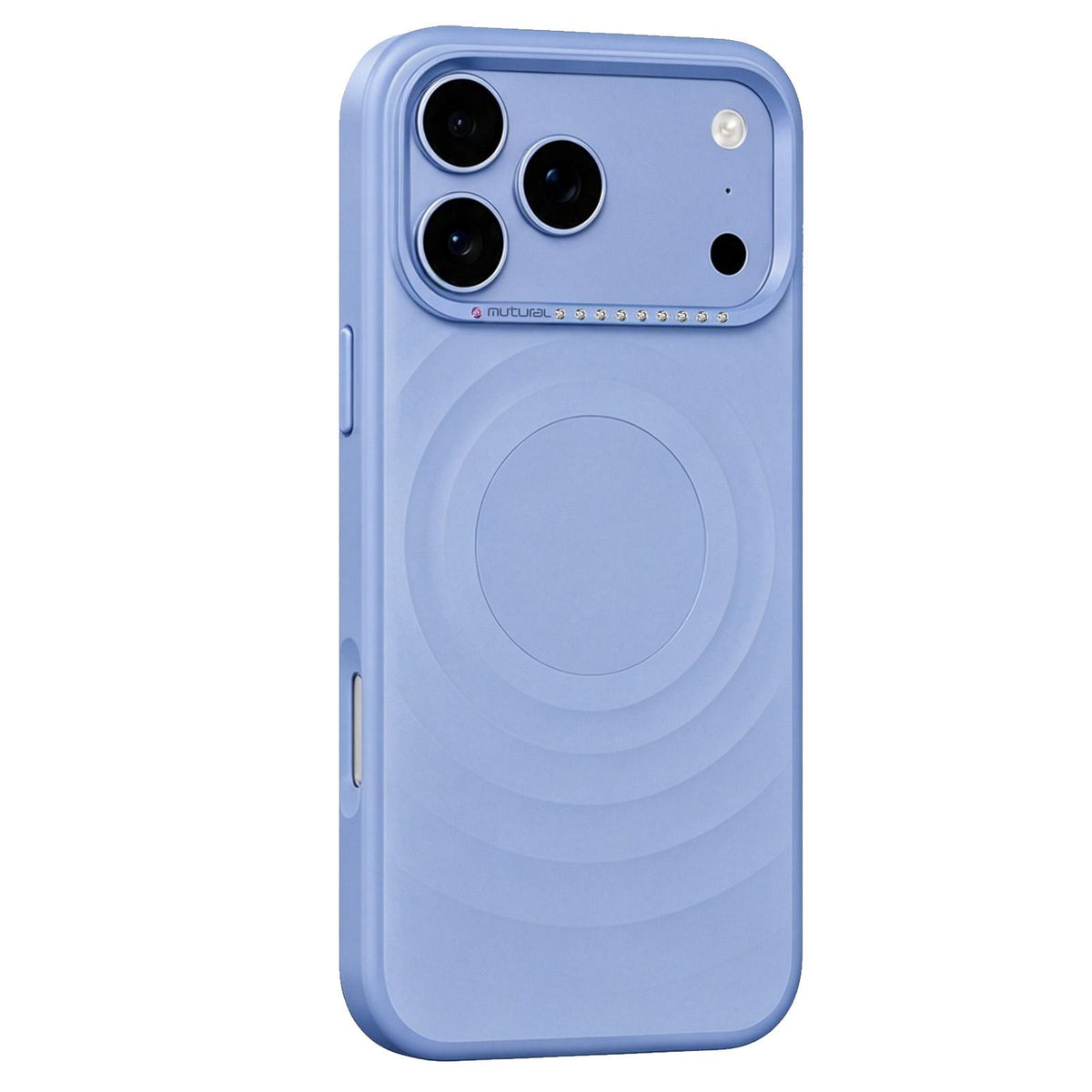 Compatible with iPhone 18 Pro Max Mutural Ripple Series Magnetic PC TPU Dual-Layer Phone Case - Light Blue