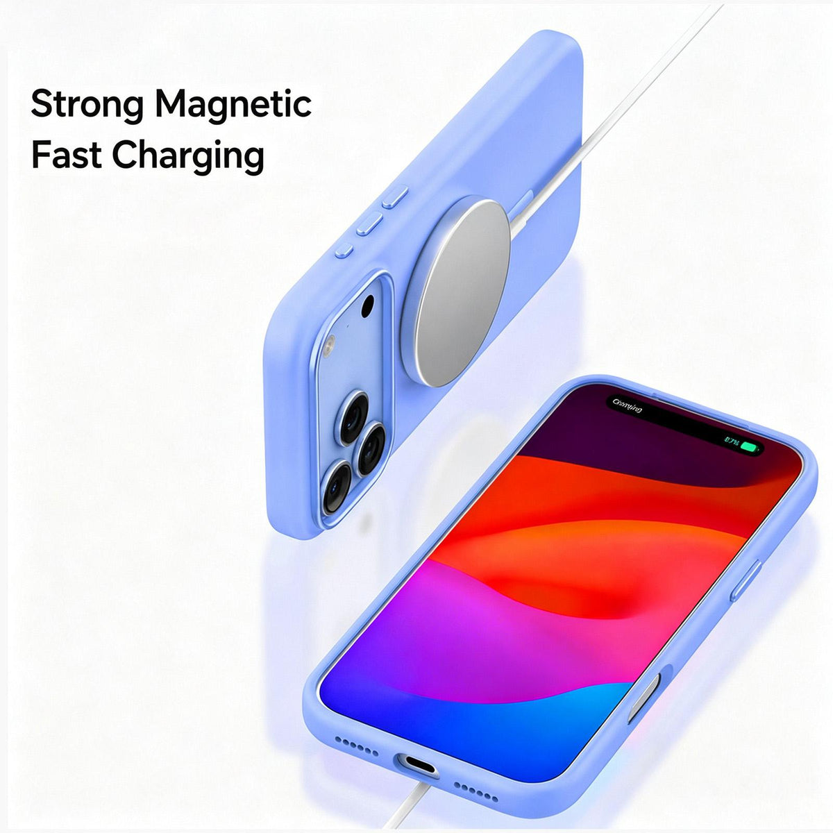 Compatible with iPhone 18 Pro Max Mutural Karen Series Liquid Silicone MagSafe Phone Case - Grey