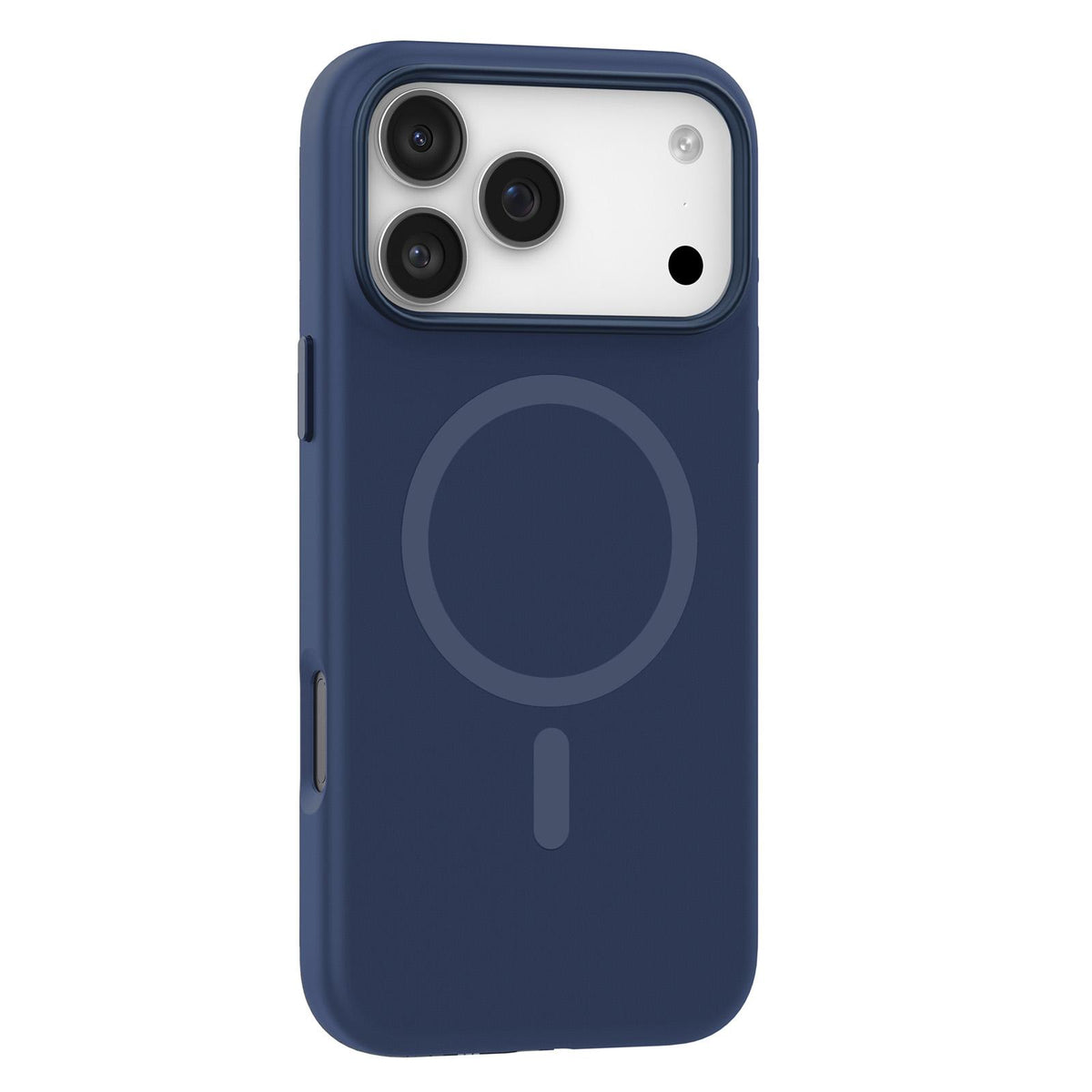 Compatible with iPhone 18 Pro Max Mutural Karen Series Liquid Silicone MagSafe Phone Case - Dark Blue