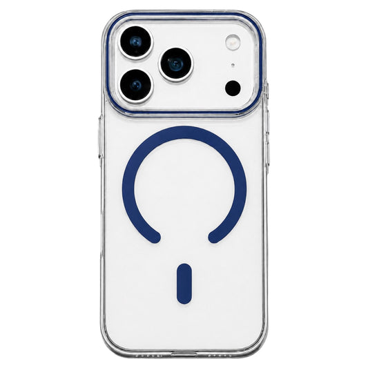 Compatible with iPhone 18 Pro Max Question Mark Clear PC Magnetic Phone Case - Business Blue