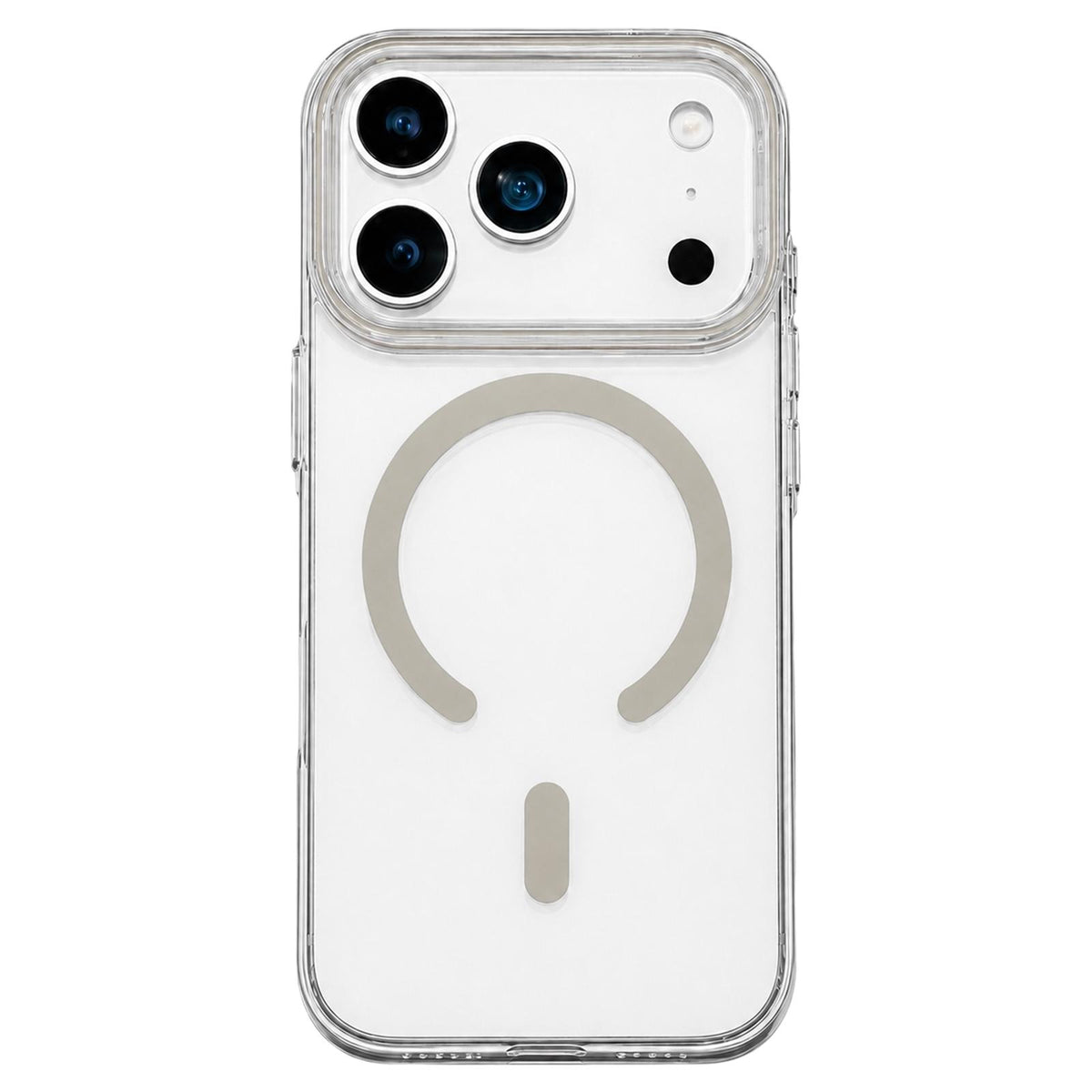 Compatible with iPhone 18 Pro Max Question Mark Clear PC Magnetic Phone Case - Desert Gold
