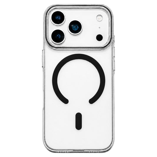 Compatible with iPhone 18 Pro Max Question Mark Clear PC Magnetic Phone Case - Obsidian Black