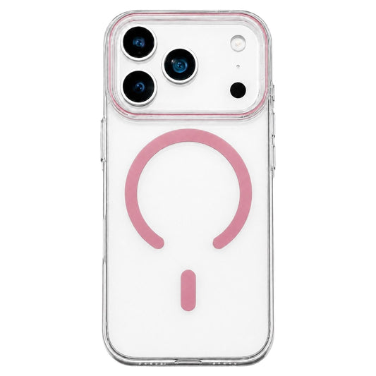 Compatible with iPhone 18 Pro Max Question Mark Clear PC Magnetic Phone Case - Elegant Pink