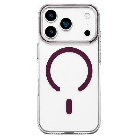 Compatible with iPhone 18 Pro Max Question Mark Clear PC Magnetic Phone Case - Cherry Red