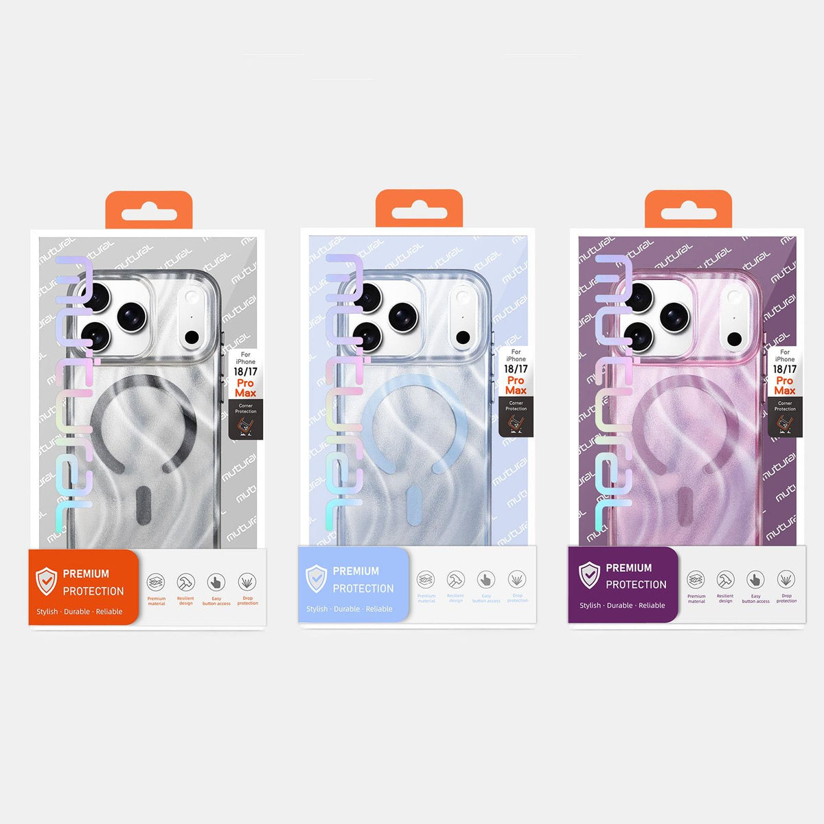 Compatible with iPhone 18 Pro Max Mutural Glow Desert Series Magnetic PC TPU Dual-Layer Phone Case - Flow Purple