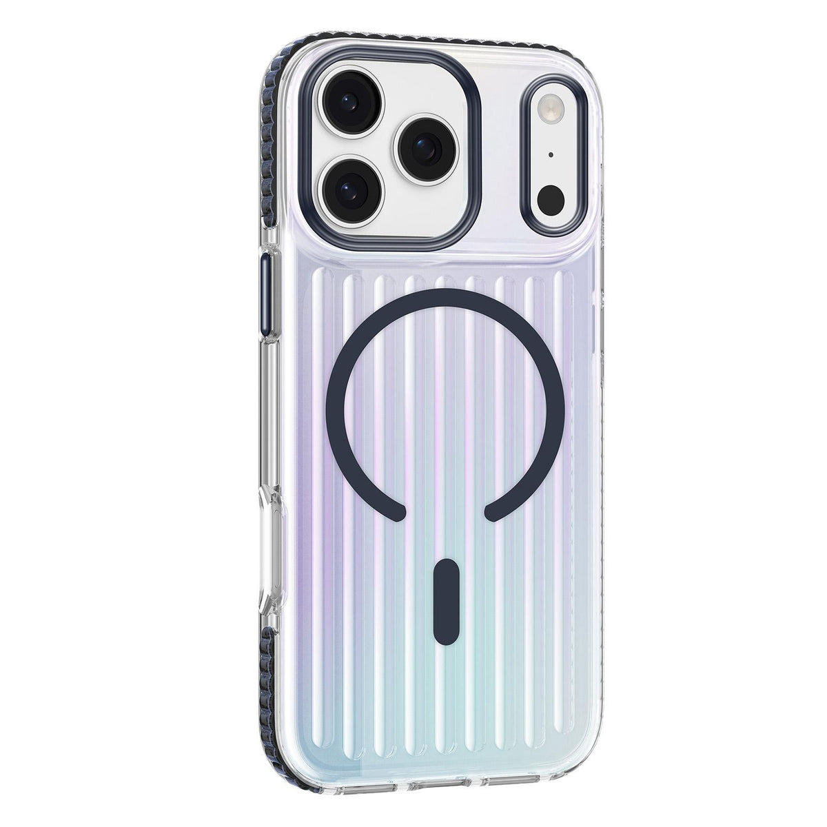 Compatible with iPhone 18 Pro Mutural Luggage Rainbow MagSafe Phone Case - Dark Blue