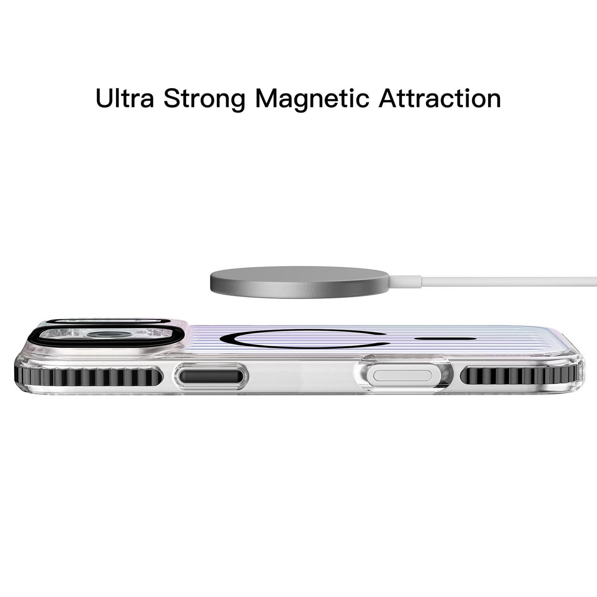 Compatible with iPhone 18 Pro Mutural Luggage Rainbow MagSafe Phone Case - Dark Cherry
