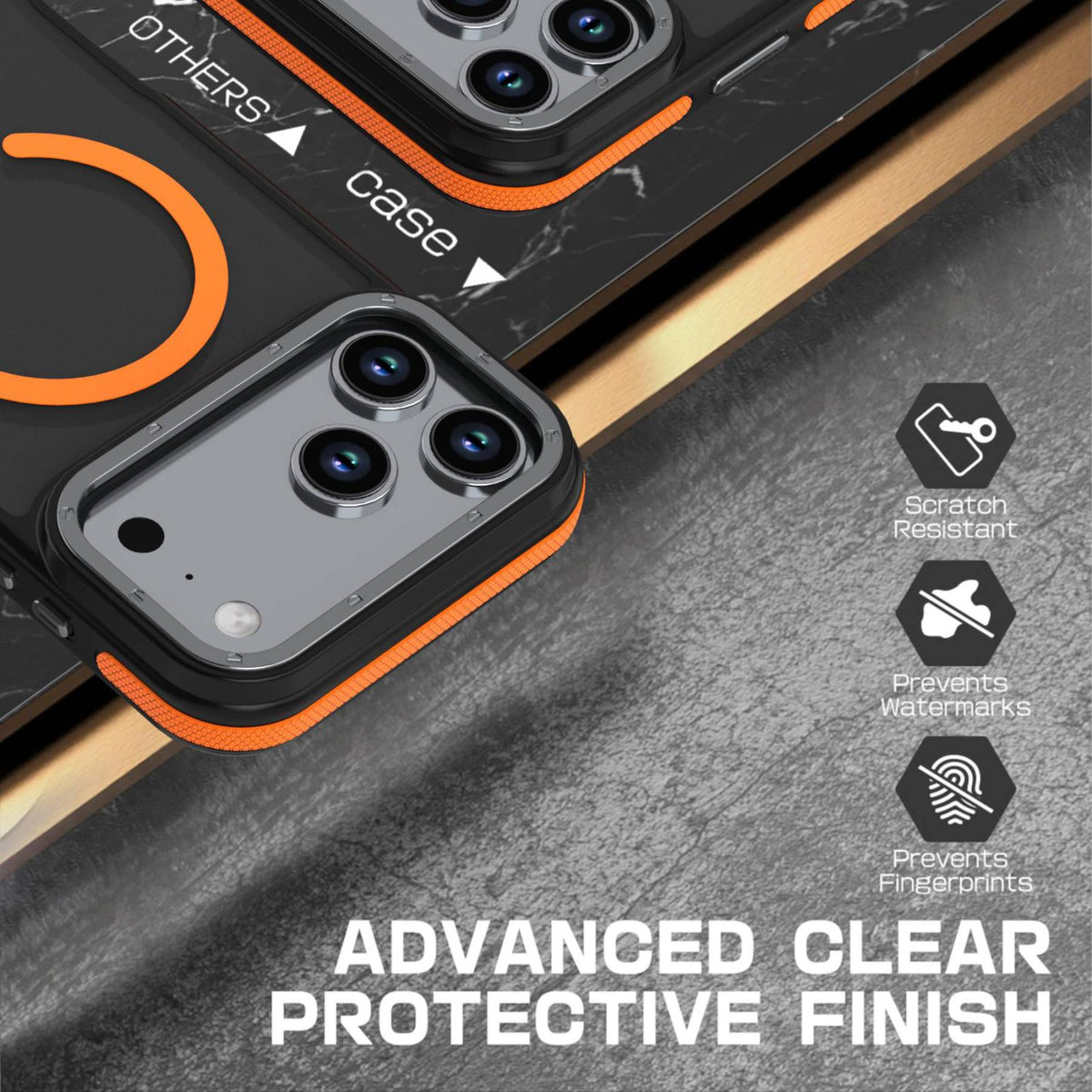 Compatible with iPhone 18 Pro Max Dual Color Skin Feel Magnetic Phone Case - Orange