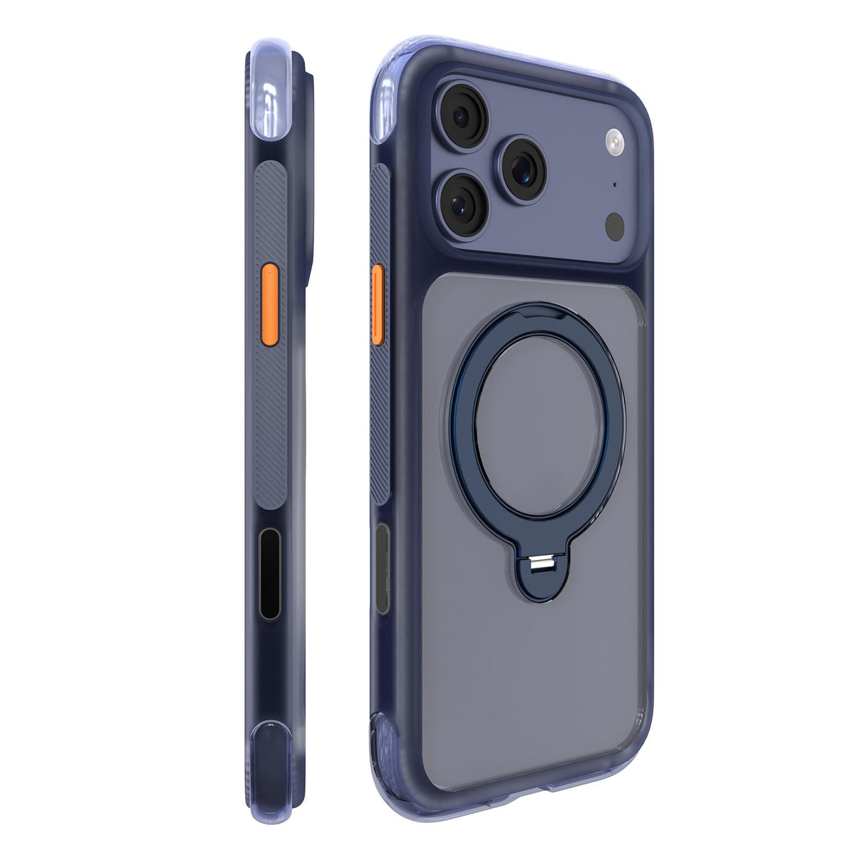 Compatible with iPhone 18 Pro Max Mutural ArtShield Series Magnetic Holder Phone Case - Navy Blue