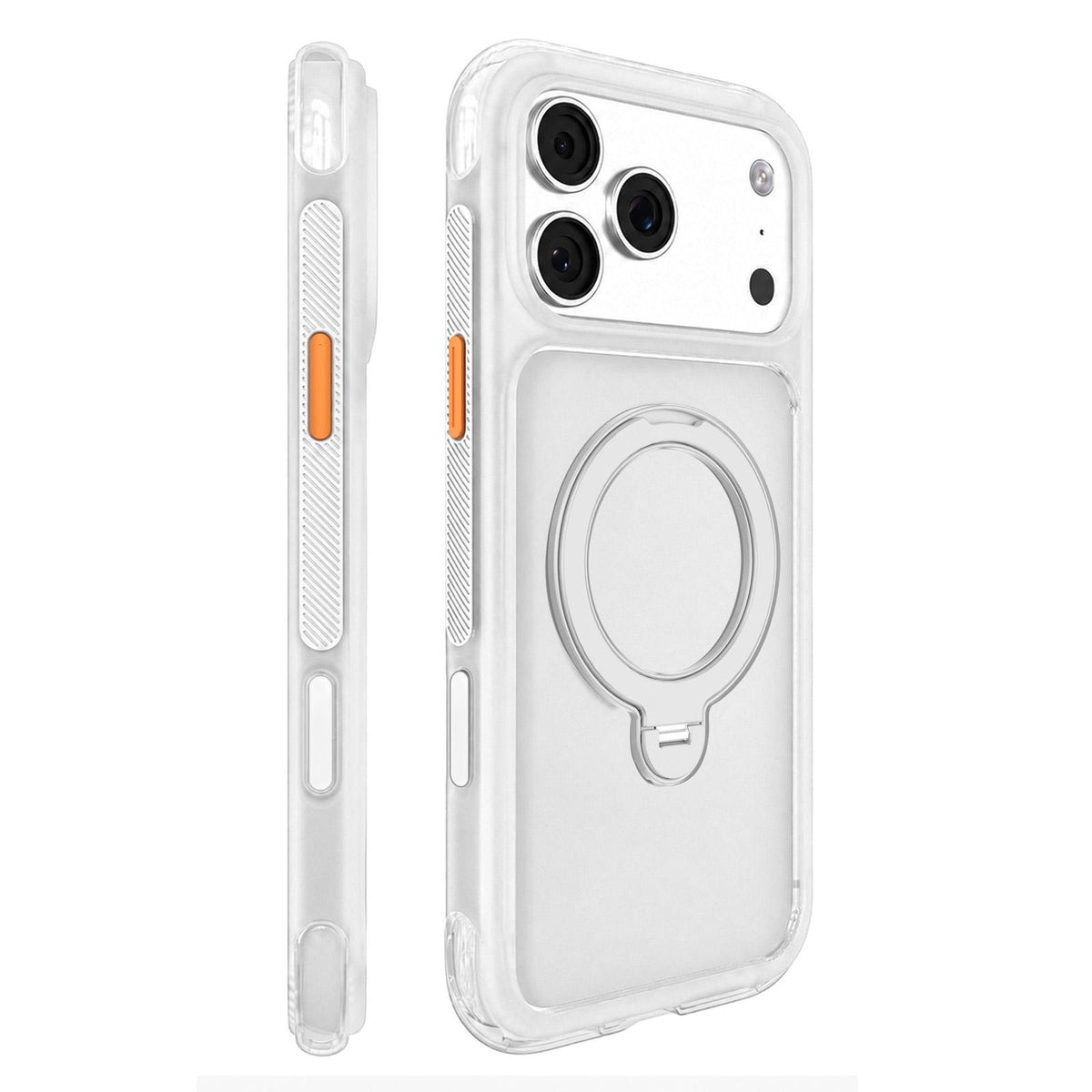 Compatible with iPhone 18 Pro Max Mutural ArtShield Series Magnetic Holder Phone Case - White
