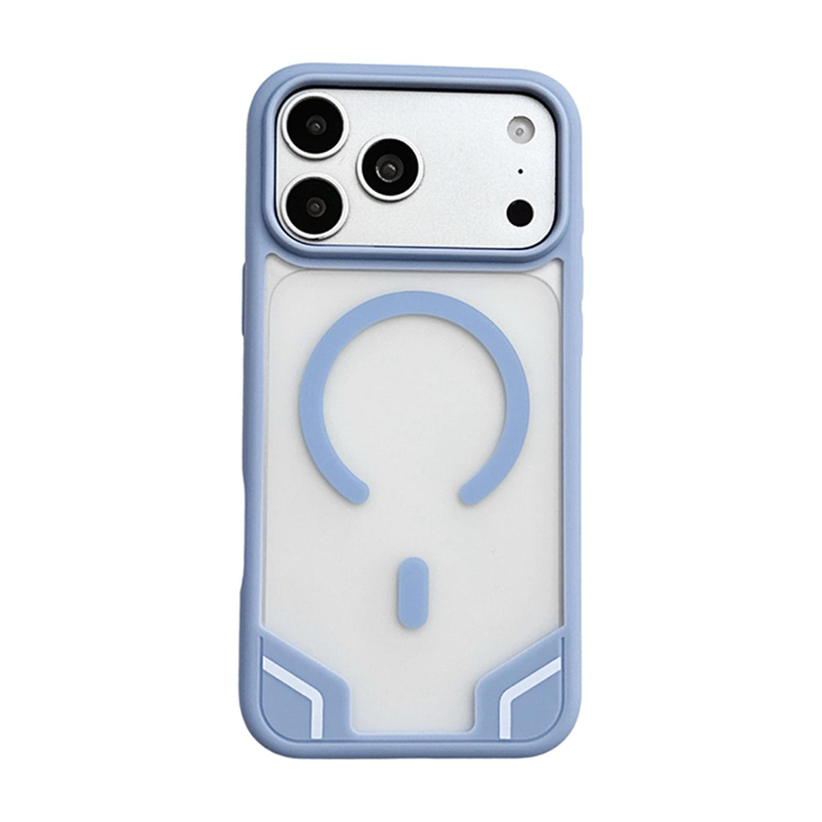 Compatible with iPhone 18 Pro Max Armor 2 in 1 TPU Dual-Layer PC Frosted Magnetic Phone Case - Blue