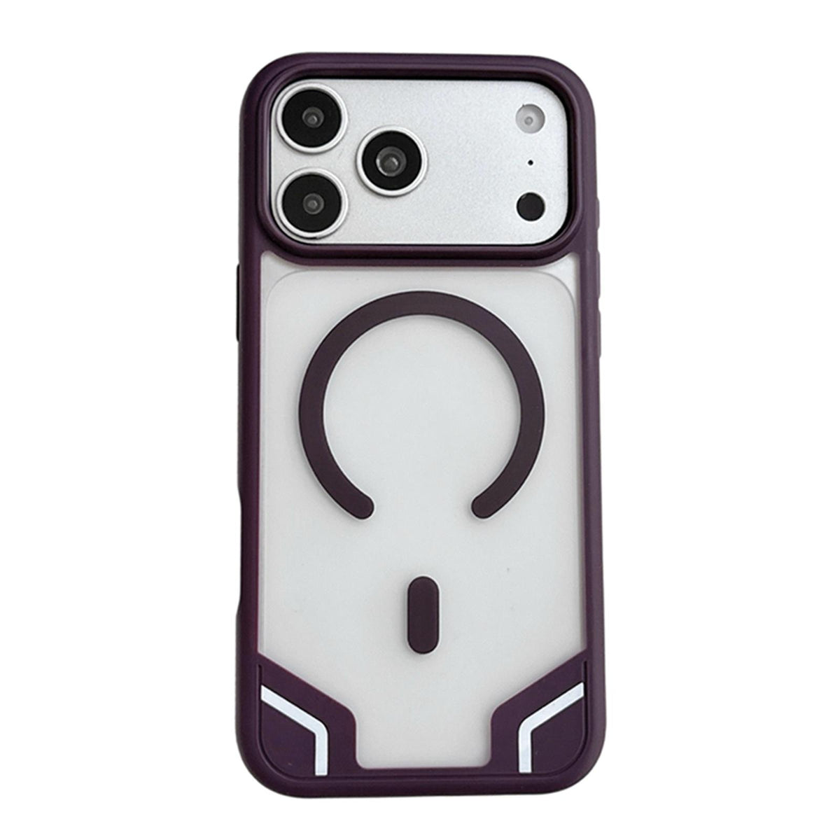 Compatible with iPhone 18 Pro Max Armor 2 in 1 TPU Dual-Layer PC Frosted Magnetic Phone Case - Red