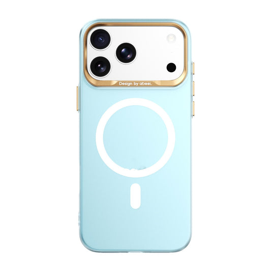 Compatible with iPhone 18 Pro Max ABEEL Lightweight Semi Transparent Frosted Magnetic PC Phone Case - Blue