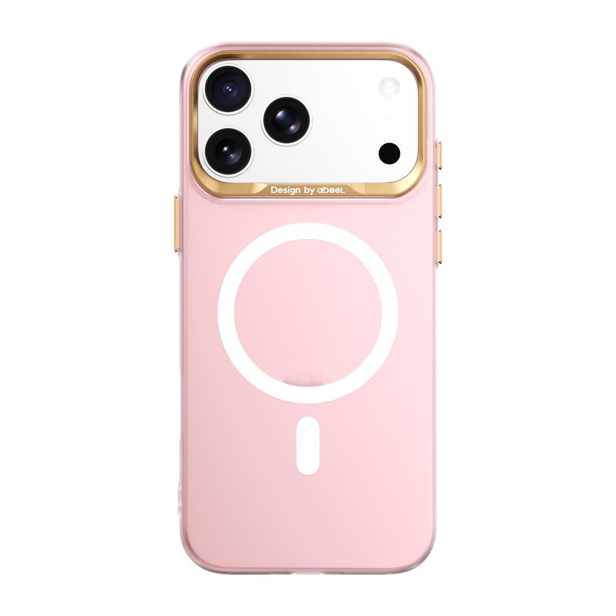 Compatible with iPhone 18 Pro Max ABEEL Lightweight Semi Transparent Frosted Magnetic PC Phone Case - Pink