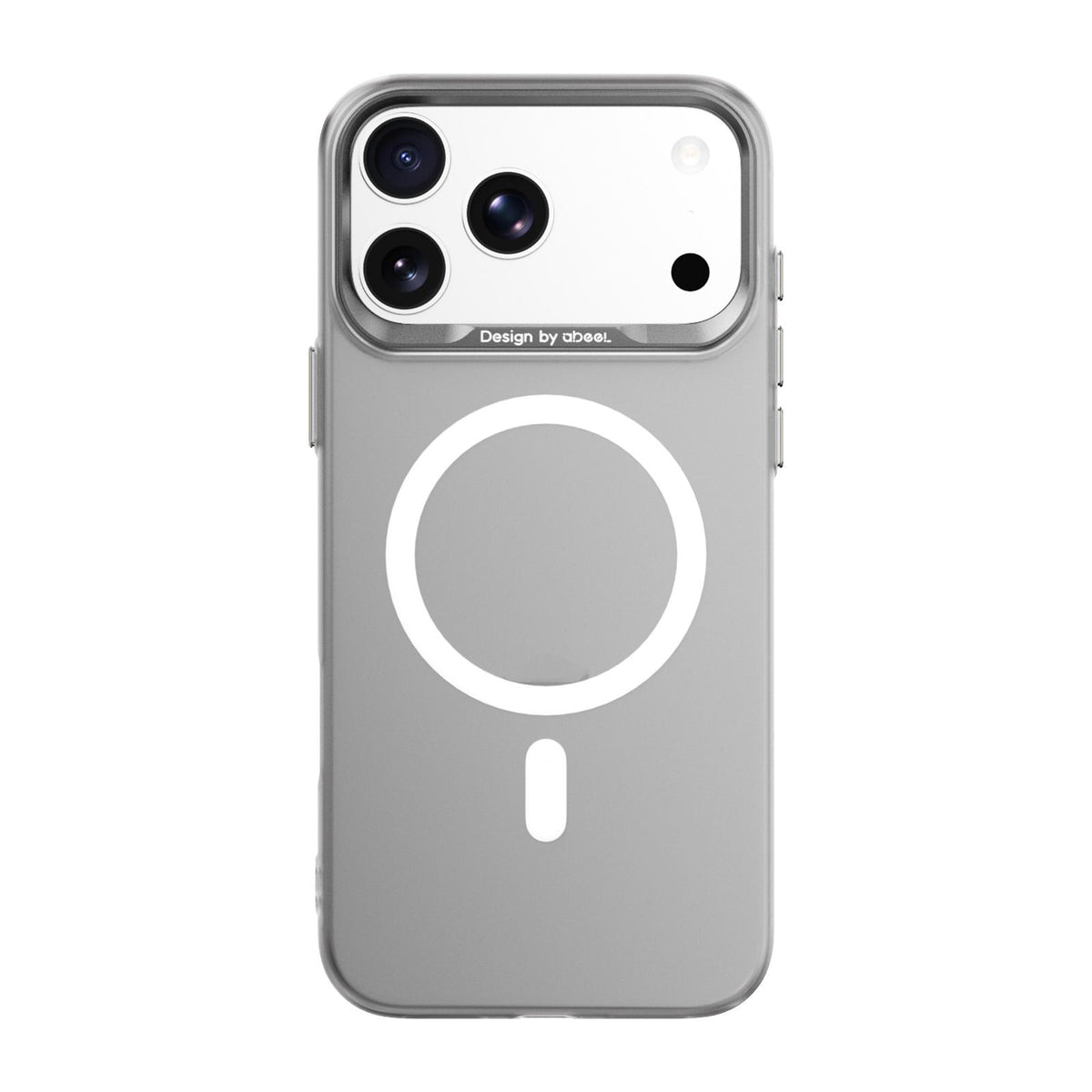 Compatible with iPhone 18 Pro Max ABEEL Lightweight Semi Transparent Frosted Magnetic PC Phone Case - Black