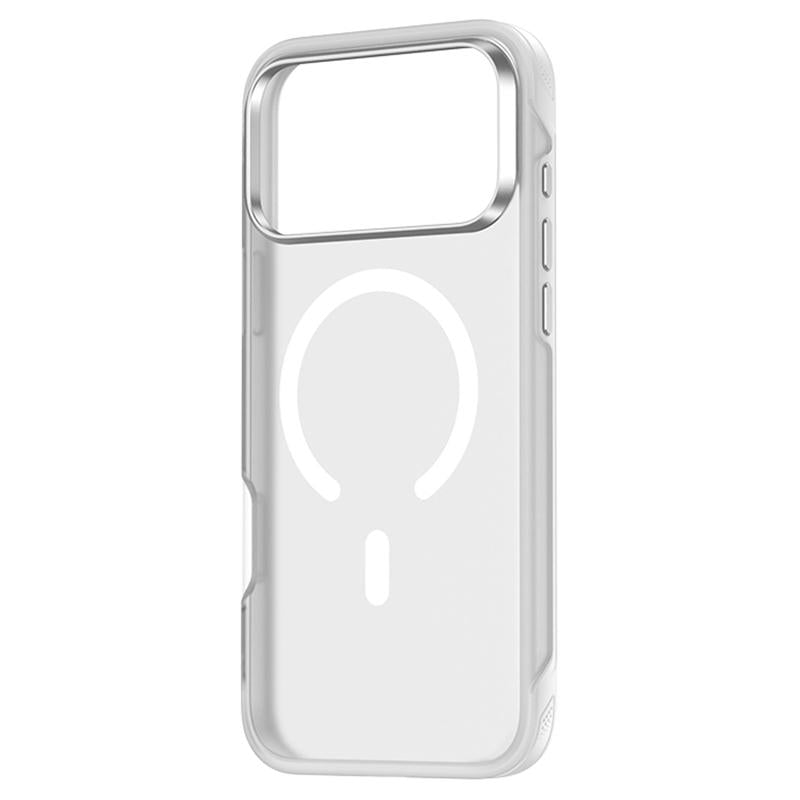 Compatible with iPhone 18 Pro Max ZGA Color Enhanced Skin Feel PC Dual-Layer TPU Magnetic Phone Case - White