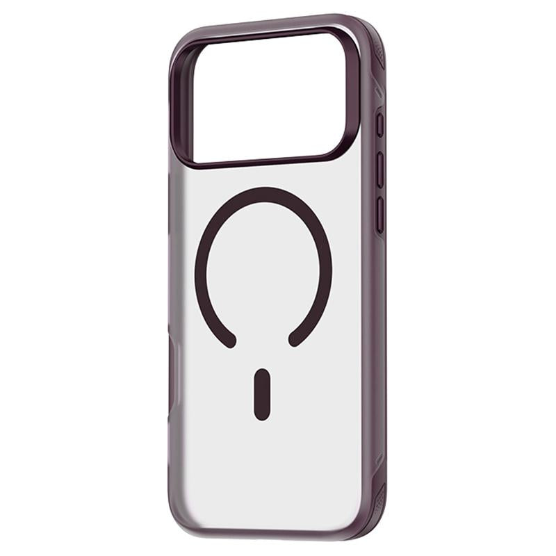 Compatible with iPhone 18 Pro Max ZGA Color Enhanced Skin Feel PC Dual-Layer TPU Magnetic Phone Case - Wine Red